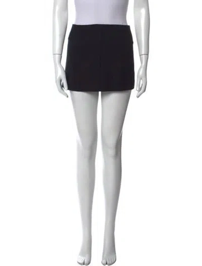 Pre-owned Miaou Mini Skirt In Black