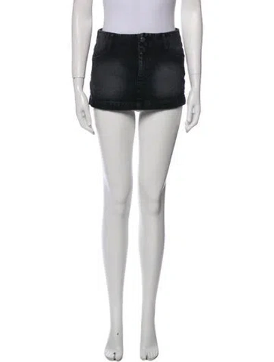 Pre-owned Miaou Mini Skirt In Black