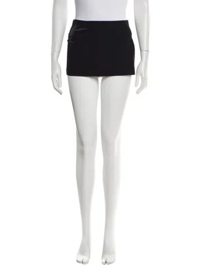 Pre-owned Miaou Mini Skirt In Black
