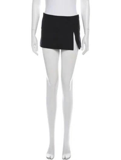 Pre-owned Miaou Mini Skirt In Black