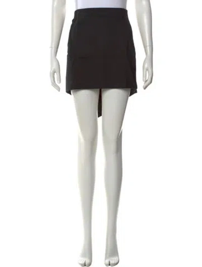 Pre-owned Miaou Mini Skirt In Black