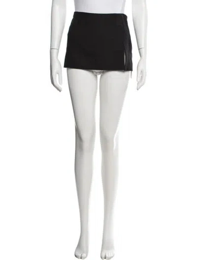 Pre-owned Miaou Mini Skirt In Black