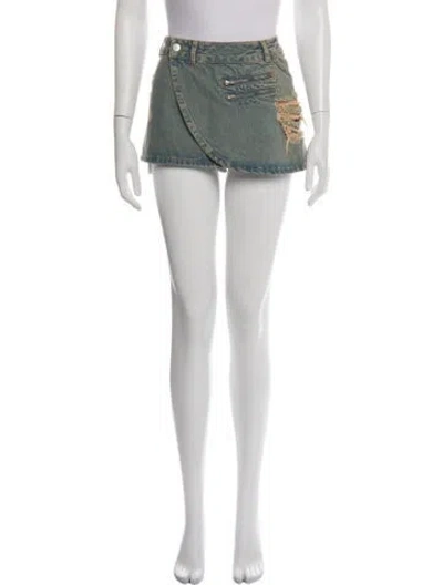 Pre-owned Miaou Mini Skirt In Black