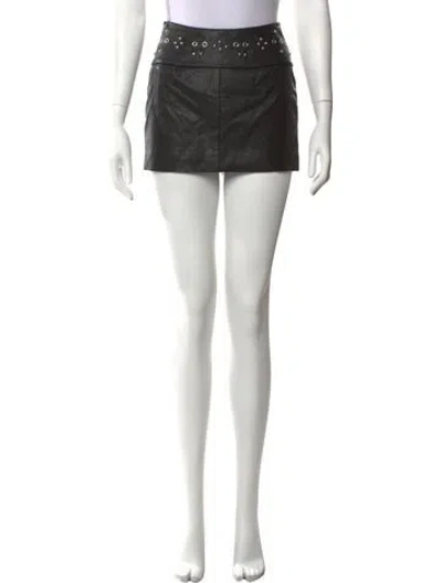 Pre-owned Miaou Mini Skirt In Black