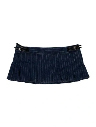 Pre-owned Miaou Mini Skirt In Blue