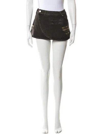 Pre-owned Miaou Mini Skirt In Blue