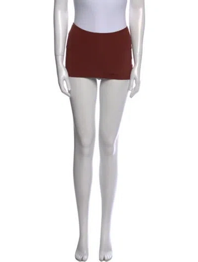 Pre-owned Miaou Mini Skirt In Brown