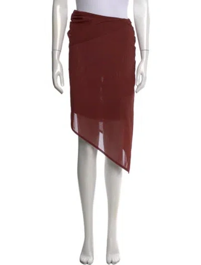 Pre-owned Miaou Mini Skirt In Brown