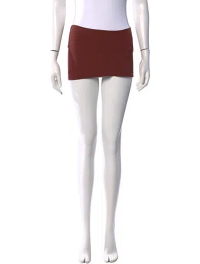 Pre-owned Miaou Mini Skirt In Brown
