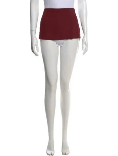 Pre-owned Miaou Mini Skirt In Burgundy