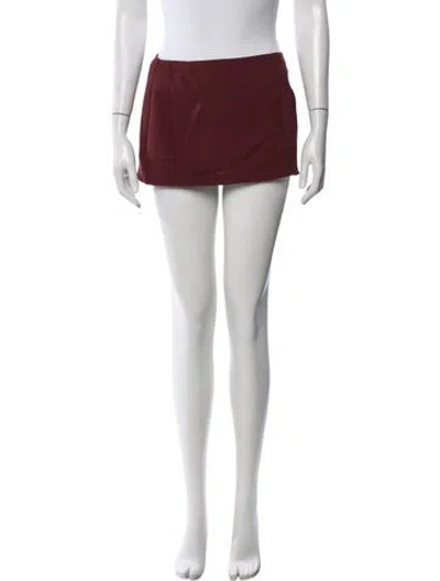 Pre-owned Miaou Mini Skirt In Burgundy