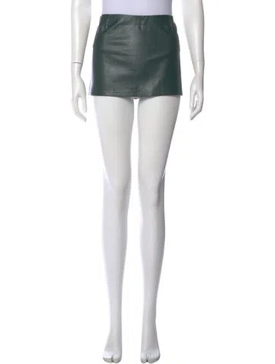 Pre-owned Miaou Mini Skirt In Green