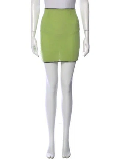 Pre-owned Miaou Mini Skirt In Green