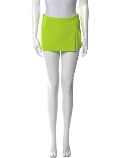 Pre-owned Miaou Mini Skirt In Green