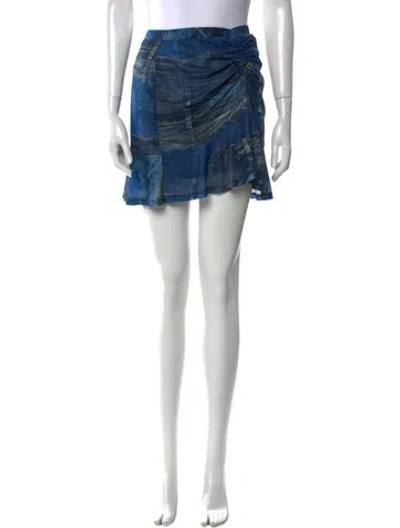 Pre-owned Miaou Mini Skirt In Multi