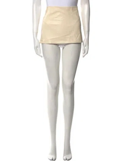Pre-owned Miaou Mini Skirt In Neutral