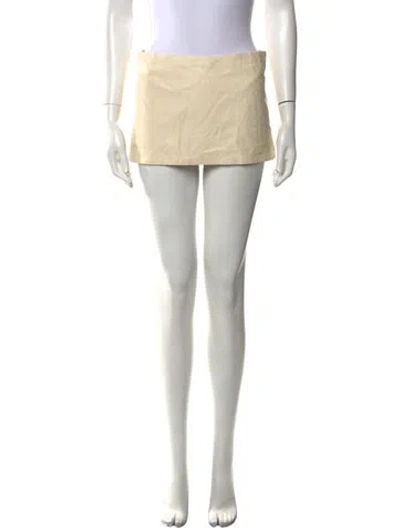 Pre-owned Miaou Mini Skirt In Neutral