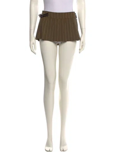 Pre-owned Miaou Mini Skirt In Neutral