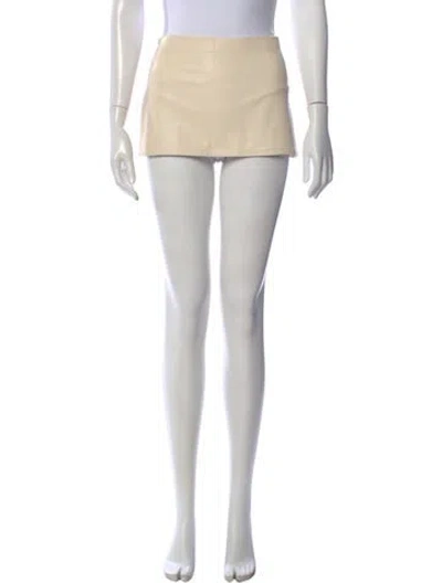 Pre-owned Miaou Mini Skirt In Neutral