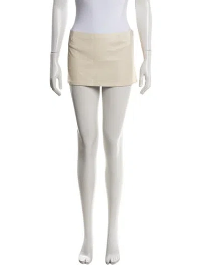 Pre-owned Miaou Mini Skirt In Neutrals