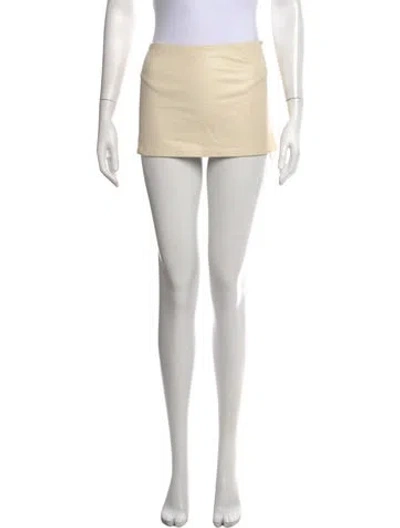 Pre-owned Miaou Mini Skirt In Neutrals