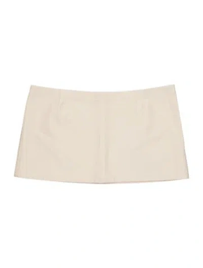 Pre-owned Miaou Mini Skirt In Neutrals