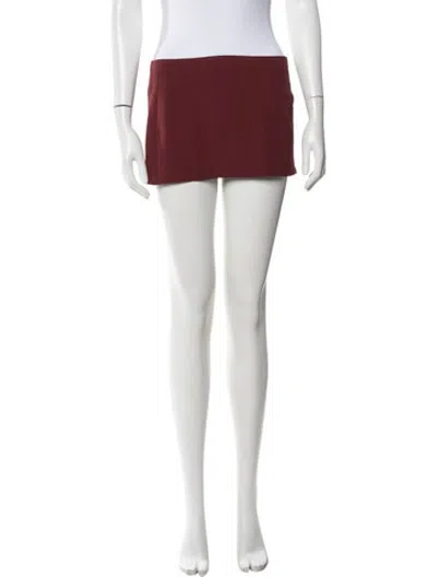 Pre-owned Miaou Mini Skirt In Red