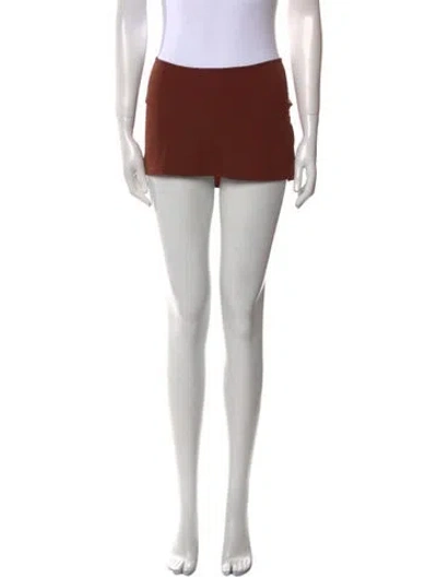 Pre-owned Miaou Mini Skirt W/ Tags In Brown