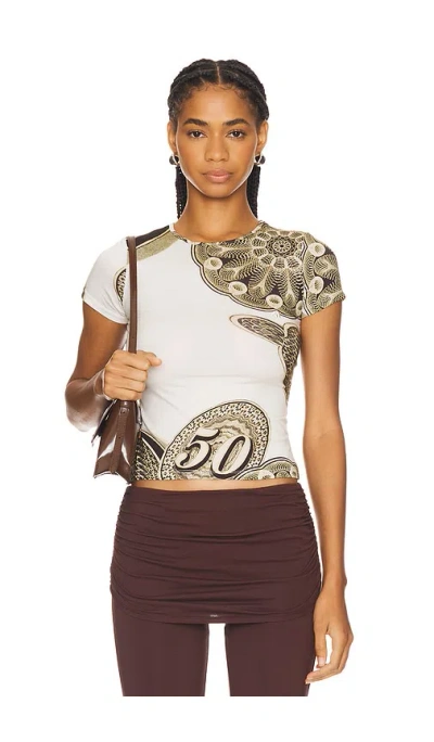 Miaou Mini Tee In Fortune Print