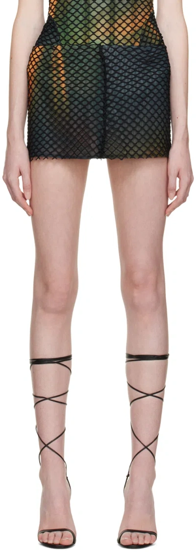 Miaou Multicolor Fig Miniskirt In Aurora