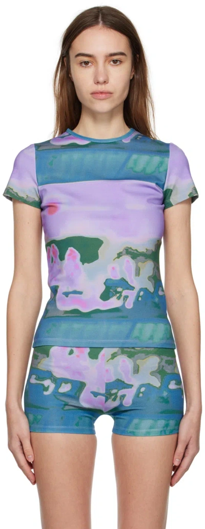 Miaou Multicolor Mini Tee T-shirt In Thermal Pastel