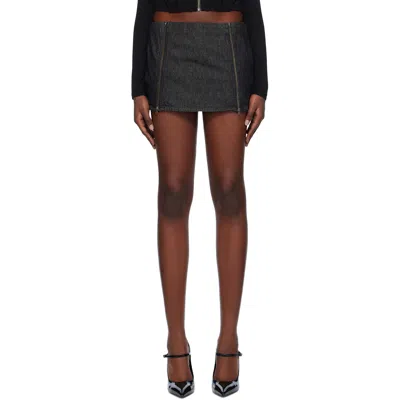 Miaou Navy Blue Ezra Denim Skirt In Multi