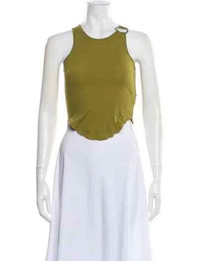 Pre-owned Miaou Nylon Crew Neck Top In Green