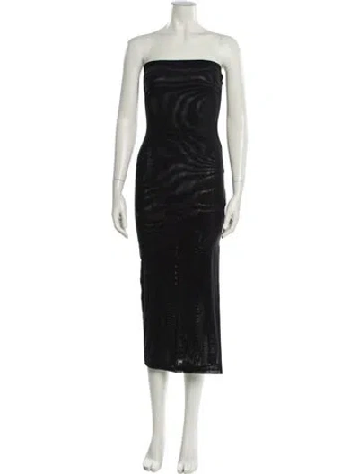 Pre-owned Miaou Nylon Long Dress In Black