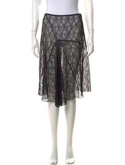 Pre-owned Miaou Nylon Midi Length Skirt In Black