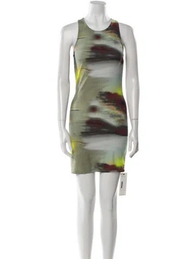 Pre-owned Miaou Nylon Mini Dress In Green