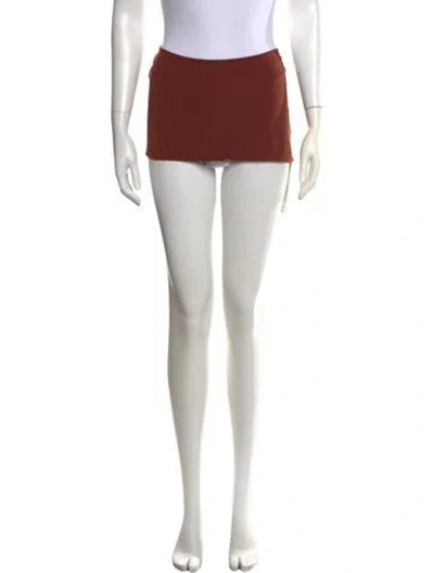 Pre-owned Miaou Nylon Mini Skirt In Brown