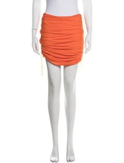 Pre-owned Miaou Nylon Mini Skirt In Orange