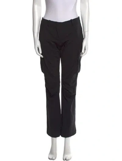 Pre-owned Miaou Nylon Straight Leg Pants In Black