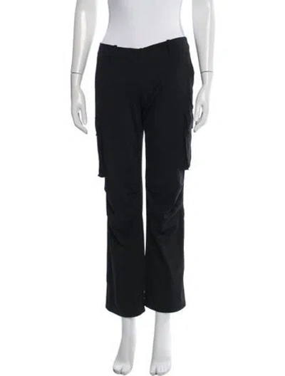 Pre-owned Miaou Nylon Straight Leg Pants In Black