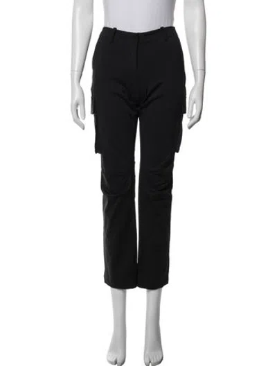 Pre-owned Miaou Nylon Straight Leg Pants In Black