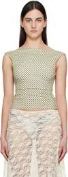 Miaou Off-white & Black Lani Top In Butter Navy Polka Do