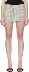 Miaou Off-white & Navy Micro Miniskirt