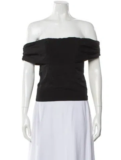 Pre-owned Miaou Off-the-shoulder Sleeveless Top In Black