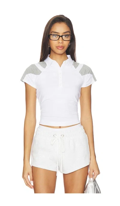 Miaou Page Polo Top In White