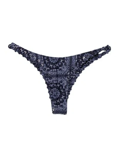 Pre-owned Miaou Paisley Print Bottoms W/ Tags In Blue