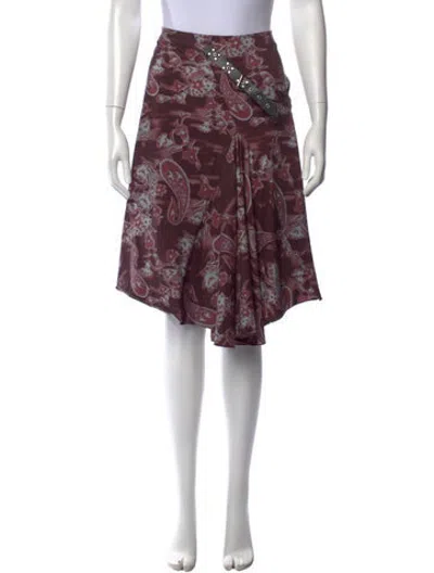 Pre-owned Miaou Paisley Print Knee-length Skirt In Multicolor
