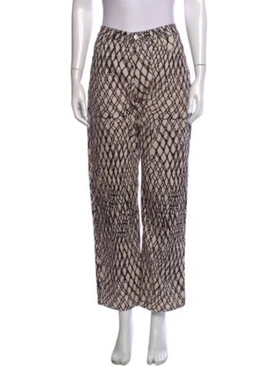 Pre-owned Miaou Patterned Wide Leg Pants In Multicolor