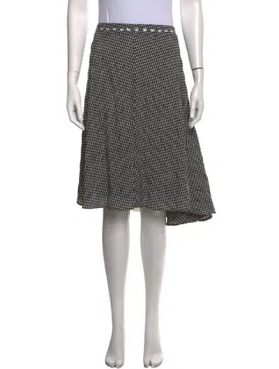 Pre-owned Miaou Plaid Print Midi Length Skirt W/ Tags In Multicolor