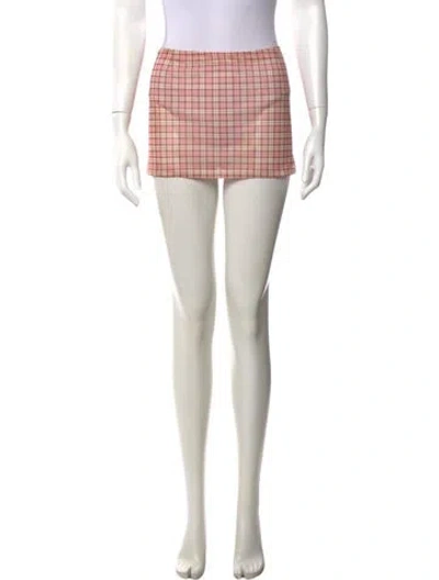 Pre-owned Miaou Plaid Print Mini Skirt In Purple